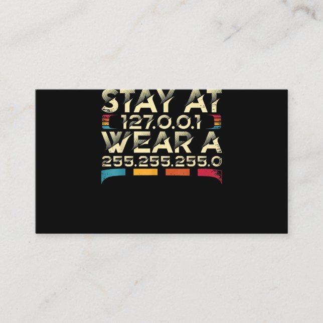 Tarjeta De Visita Funny Coding Engineer Meme Stay At 127.0.0.1 (Anverso)