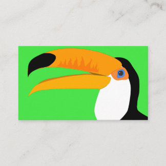 Tarjeta De Visita Funny comic cartoon Toucan bird smile