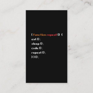 Tarjeta De Visita Funny Computer Science Coder Programmer (Función)