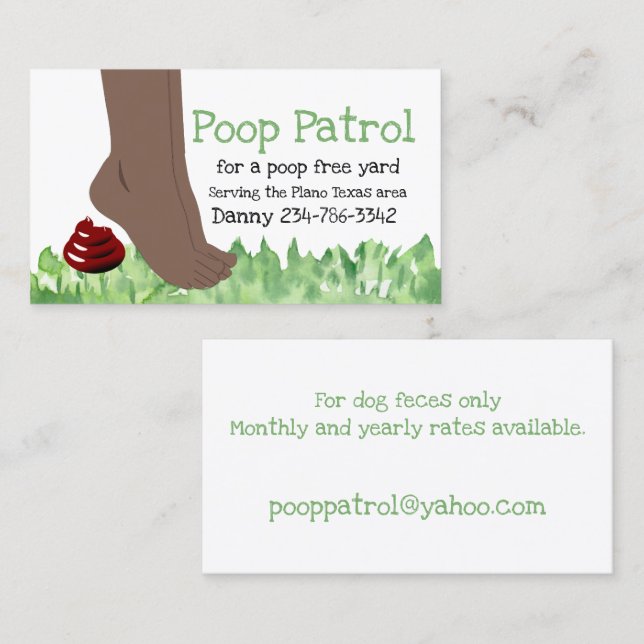 Tarjeta De Visita Funny Dog Clean Business Card (Anverso / Reverso)