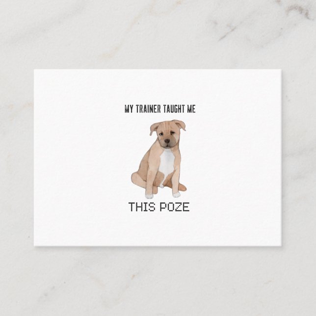 Tarjeta De Visita Funny dog,puppy t-shirt messages this Poze (Anverso)