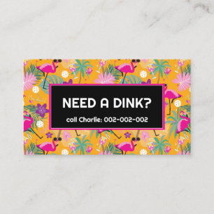 Tarjeta De Visita Funny Entrenador de Dinking Pickleball