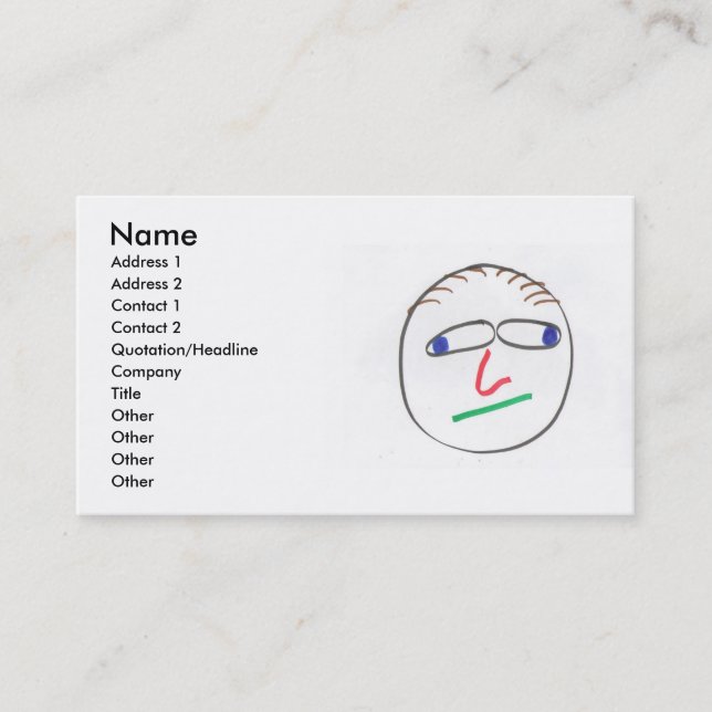 Tarjeta De Visita Funny Faces Business Card (Anverso)
