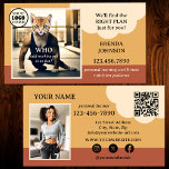 Tarjeta De Visita Funny Fitness Health Personal Trainer<br><div class="desc">Tarjeta de visita con un diseño divertido y caprichoso con una imagen linda de un tipo con la cabeza gatita. Su logotipo es opcional. En la parte de atrás hay una foto personalizado, una plantilla de código QR y espacio para los iconos de los medios sociales (Usted puede reemplazar fácilmente...</div>