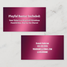 Tarjeta De Visita Funny Flirting Business Card