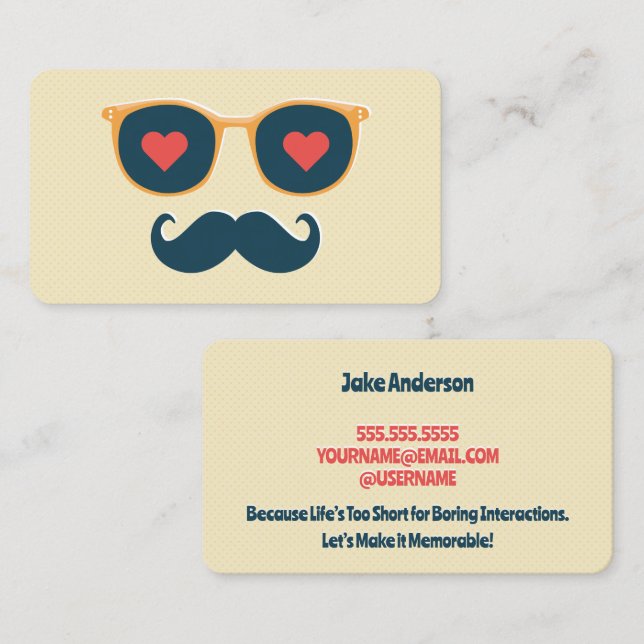 Tarjeta De Visita Funny Flirting Business Card (Anverso / Reverso)