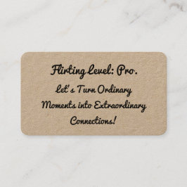 Tarjeta De Visita Funny Flirting Kraft Business Card