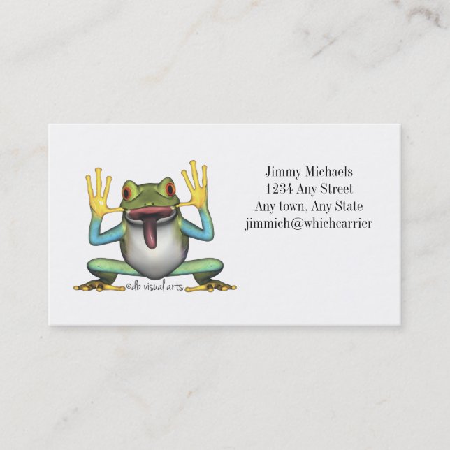 Tarjeta De Visita Funny Frog Business card (Anverso)