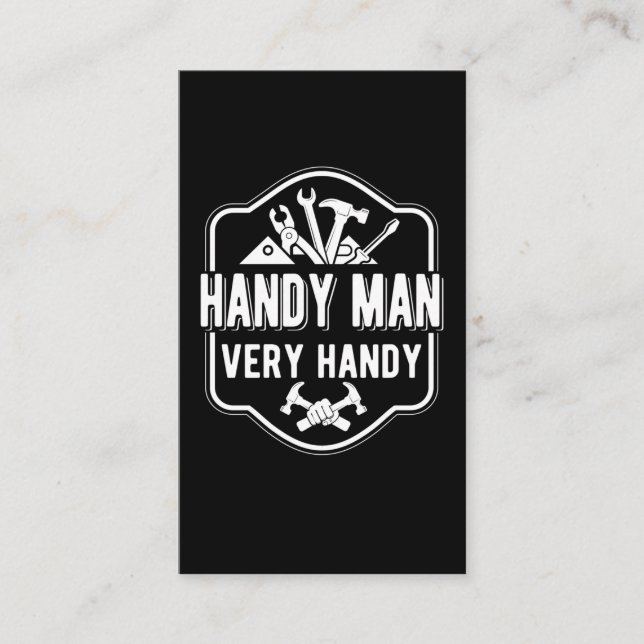 Tarjeta De Visita Funny Handyman (Anverso)