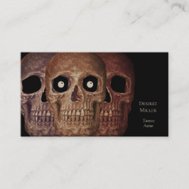 Tarjeta De Visita Funny Head Skull Sepia Brown Black Gothic