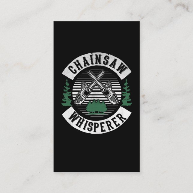 Tarjeta De Visita Funny Lumberjack Chainsaw Whisperer Woodworker (Anverso)