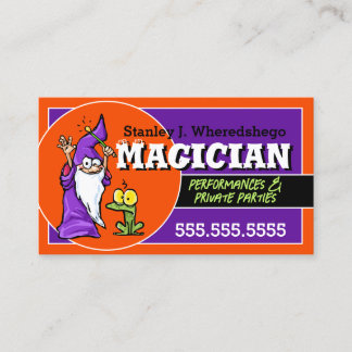 Tarjeta De Visita Funny Magicista Fiesta Mágico Ilusionista