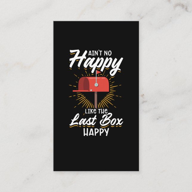 Tarjeta De Visita Funny Mail Carrier Trabajador Postal Mailman (Anverso)