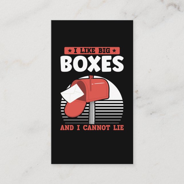 Tarjeta De Visita Funny Mailman Postal Worker Mail Carrier (Anverso)