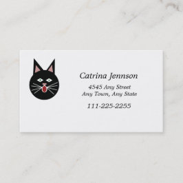 Tarjeta De Visita Funny Meowing Cat Business Card