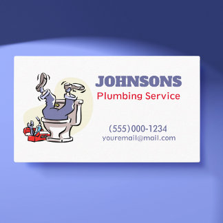 Tarjeta De Visita Funny Personalizado Plumbing Contractor Servicio