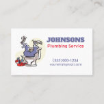 Tarjeta De Visita Funny Personalizado Plumbing Contractor Servicio<br><div class="desc">Funny tarjeta de presentación del servicio de fontanería Personalizado Plumbing Contractor.</div>