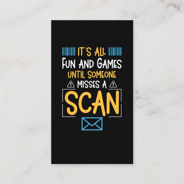 Tarjeta De Visita Funny Postal Worker Mailman (Anverso)