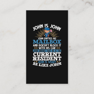 Tarjeta De Visita Funny Postman Mailman Postal Worker