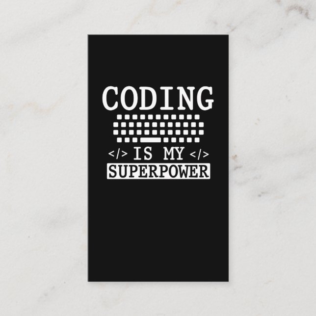 Tarjeta De Visita Funny Programador Informático Coder (Anverso)