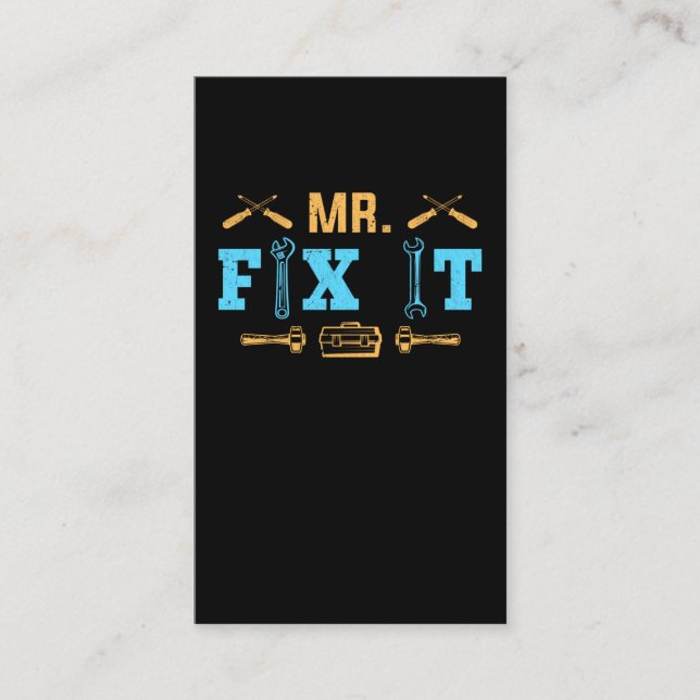 Tarjeta De Visita Funny Repairman, artesano de papá (Anverso)