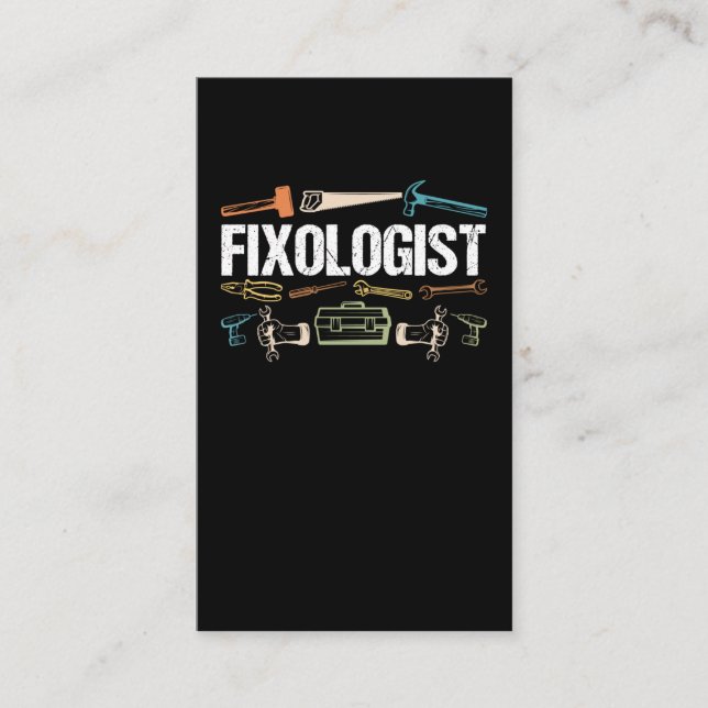 Tarjeta De Visita Funny Repairman Carpenter Craftsman Padre (Anverso)