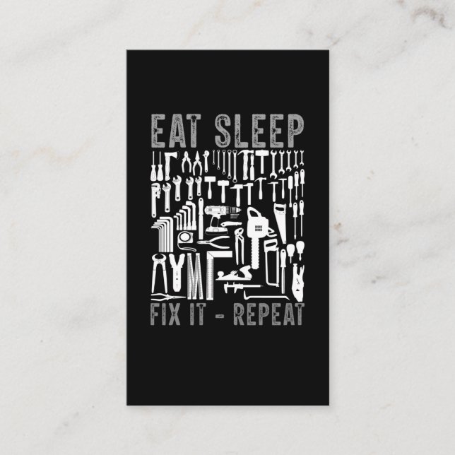 Tarjeta De Visita Funny Repairman Dad Craftsman Husband Mechanic (Anverso)