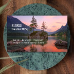 Tarjeta De Visita Funny Retirado, Sunset Lake, DIY Profesión Gag<br><div class="desc">¿Se retira o se retira pronto? Este diseño de Sunset Lake and Mountains es una gran tarjeta de mordaza para entregarla a amigos y familiares en fiestas o en el trabajo para hacerles saber que ha llegado el gran día. Funciona bien para cualquier profesión. Excelente para diseñadores de interiores, consultores,...</div>