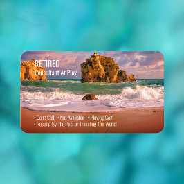 Tarjeta De Visita Funny Retirado, Sunset Ocean, DIY Profesora Gag