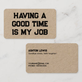 Tarjeta De Visita Funny Retirement Kraft Business Card