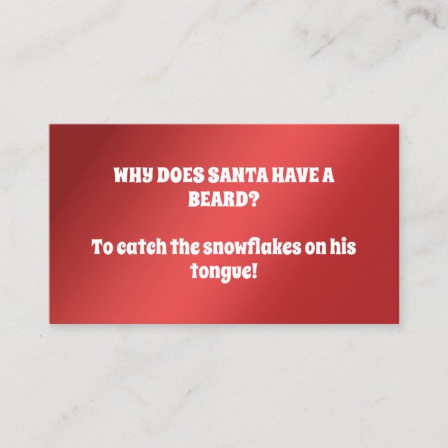 Tarjeta De Visita Funny Santa (Anverso)