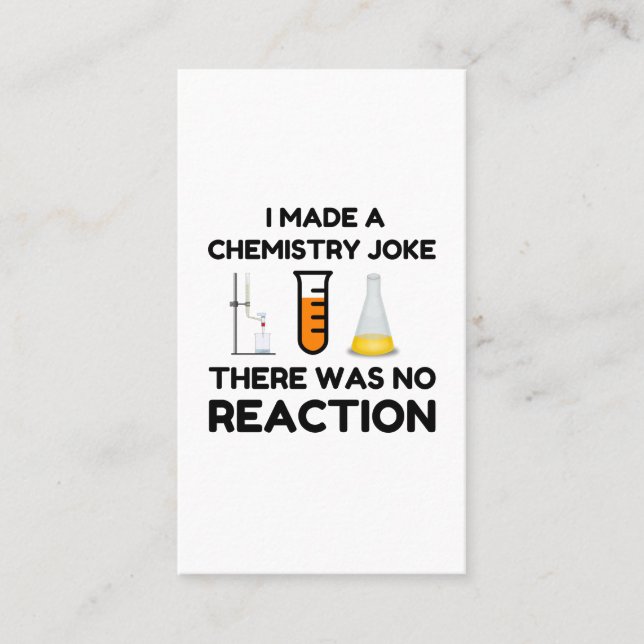 Tarjeta De Visita Funny Science lover chemistry chiste (Anverso)