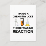 Tarjeta De Visita Funny Science lover chemistry chiste<br><div class="desc">Chiste de química científica divertida</div>