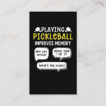 Tarjeta De Visita Funny Sports Pickleball Player<br><div class="desc">Agarra las palas de bolas y las pelotas de la bolsa. Funny Pickle Ball Sport Design para todo aquel que ame el juego y juegue un juego con una red al aire libre.</div>