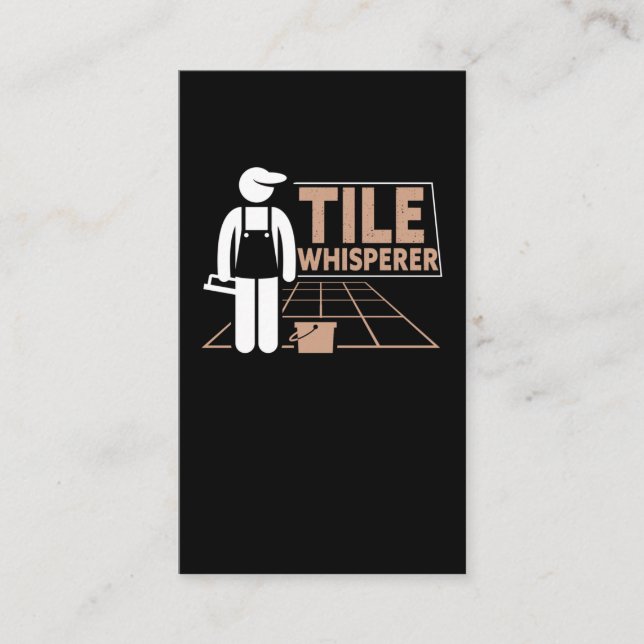 Tarjeta De Visita Funny Tiler Padre Artesano Tile Humor (Anverso)