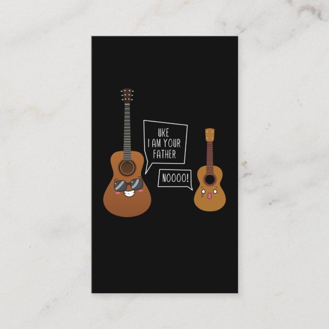 Tarjeta De Visita Funny Ukulele Player Guitar Music Humor (Anverso)
