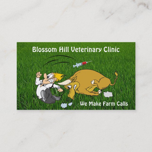 Tarjeta De Visita Funny Veterinary Business Card (Anverso)