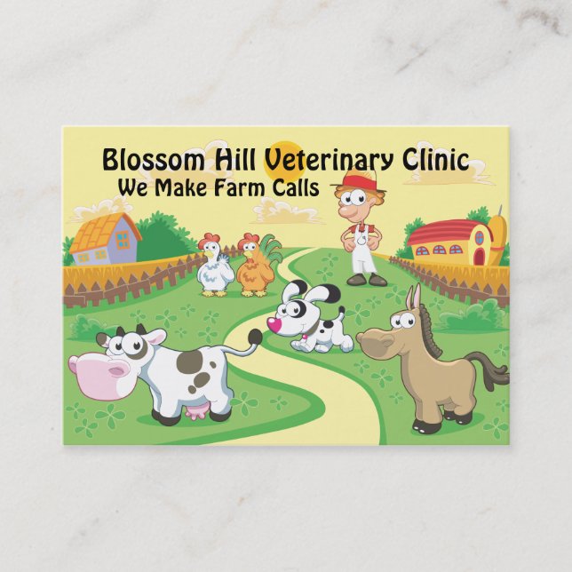 Tarjeta De Visita Funny Veterinary Business Card (Anverso)