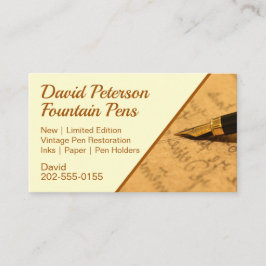 Tarjeta De Visita Funtain Pen Stationery Provider