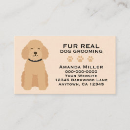 Tarjeta De Visita Fur Real Dog Grooming Funny Pet Groomer Design Art