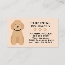 Tarjeta De Visita Fur Real Dog Walking Pet Exercise Fitness Humorous
