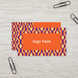 Tarjeta De Visita Fusión Cultural Geométrica Sin Costuras