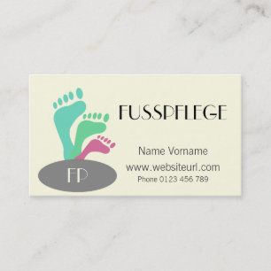 Tarjeta De Visita fusspflege cuidado pie