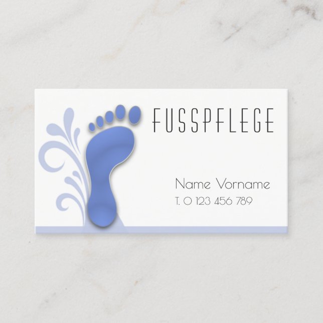 Tarjeta De Visita fusspflege cuidado pie (Anverso)