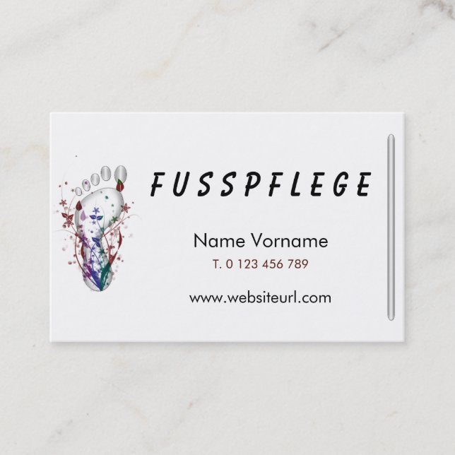 Tarjeta De Visita fusspflege cuidado pie (Anverso)