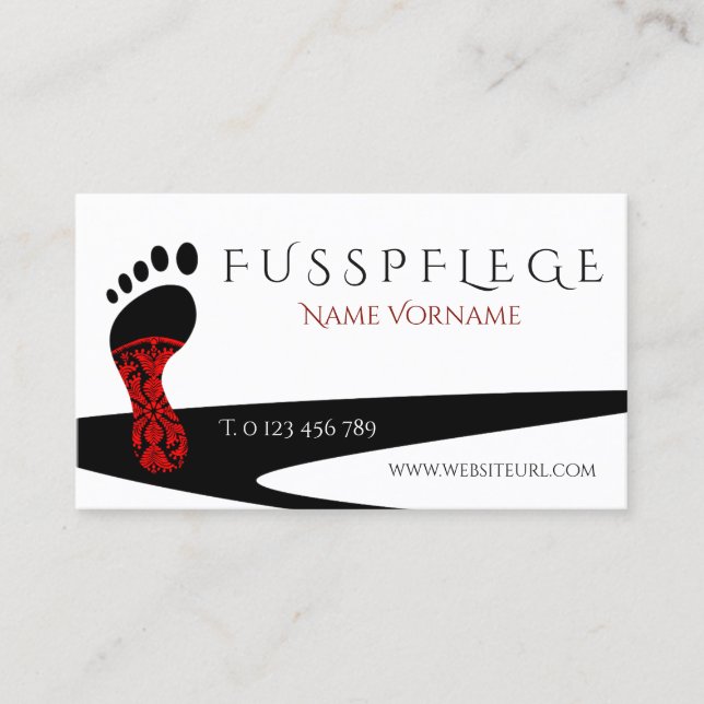 Tarjeta De Visita fusspflege cuidado pie (Anverso)
