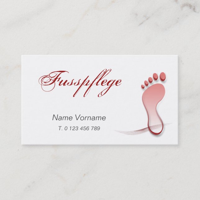 Tarjeta De Visita fußpflege cuidado pie (Anverso)