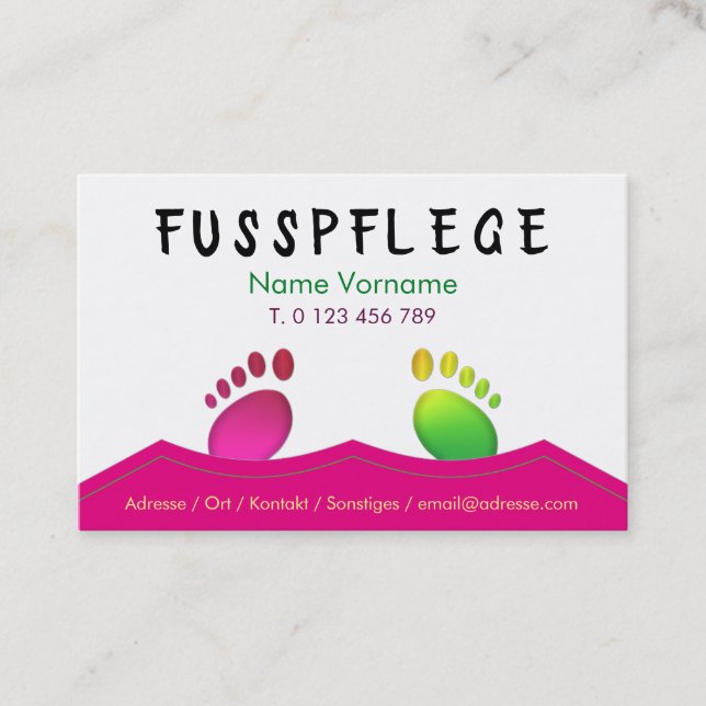 Tarjeta De Visita fusspflege cuidado pie (Anverso)