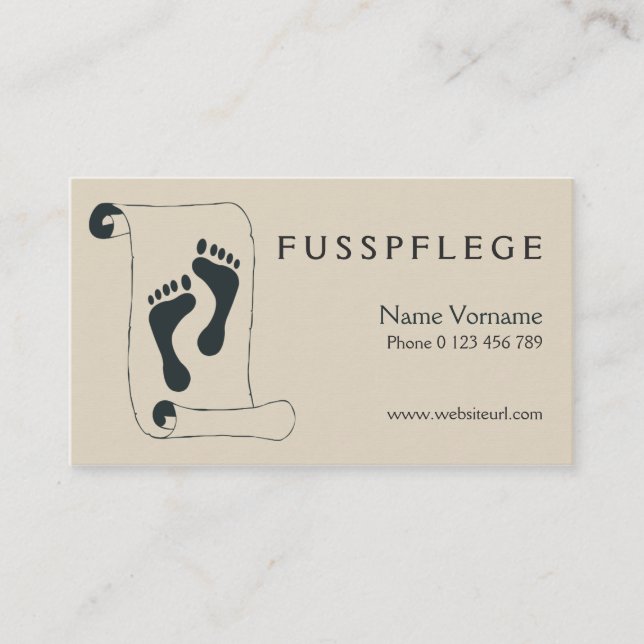 Tarjeta De Visita fusspflege cuidado pie (Anverso)