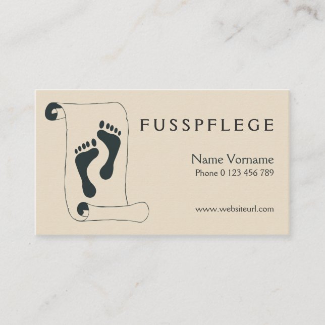 Tarjeta De Visita fusspflege cuidado pie (Anverso)